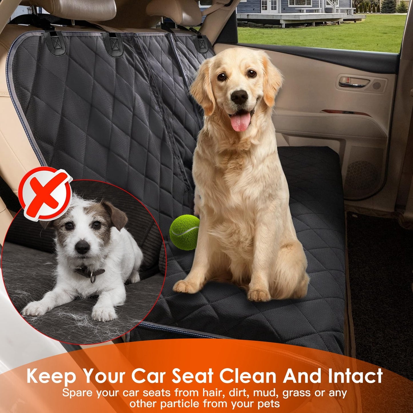 Car Seat Cover W. Seat Belt